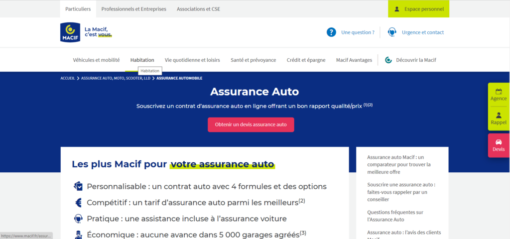 obtenez un devis personnalisé pour votre assurance avec macif. comparez les offres et trouvez la couverture qui répond à vos besoins tout en bénéficiant d'un service client de qualité.